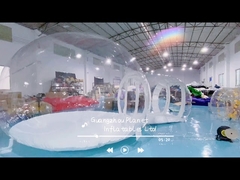 Doorzichtige opblaasbare bubbeltent met 2m tunnel 0,8mm helder PVC