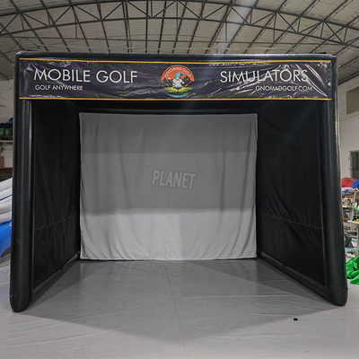 quality Commerciële luchtdichte golf Blow Up tent PVC golf simulator tent Outdoor golf oefentent factory