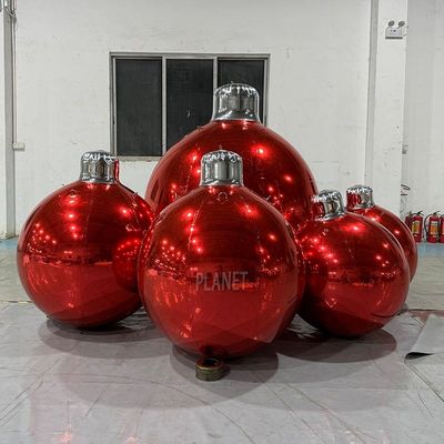quality Giant Xmas opblaasbare kerstbal ornamenten spiegelbal hangende opblaasbare spiegel effect ornamenten ballen factory
